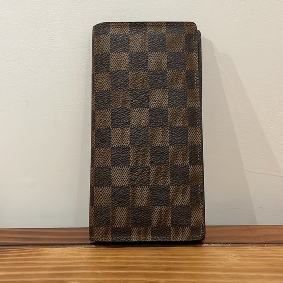 Louis Vuitton Damier Ebene Brazza Long Bifold Wallet - Picture 1 of 15